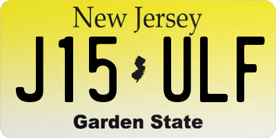 NJ license plate J15ULF