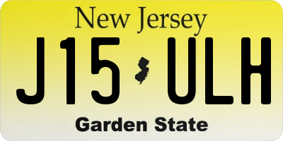 NJ license plate J15ULH