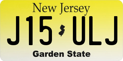 NJ license plate J15ULJ