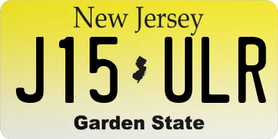 NJ license plate J15ULR