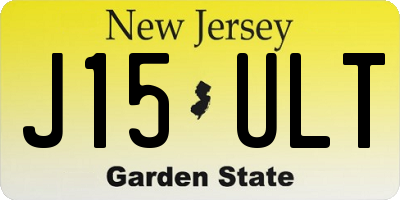 NJ license plate J15ULT