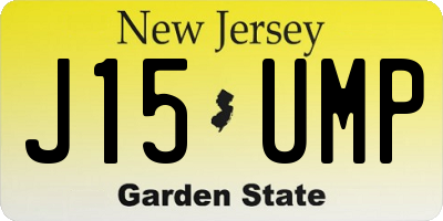 NJ license plate J15UMP