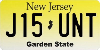 NJ license plate J15UNT