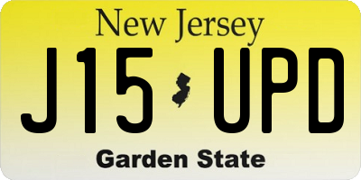 NJ license plate J15UPD
