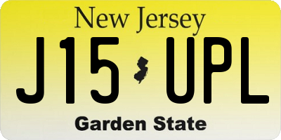 NJ license plate J15UPL
