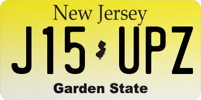 NJ license plate J15UPZ