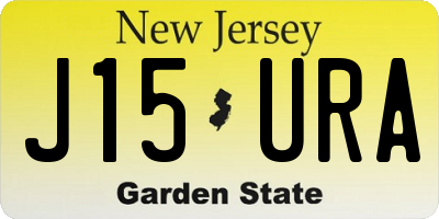 NJ license plate J15URA