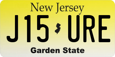 NJ license plate J15URE
