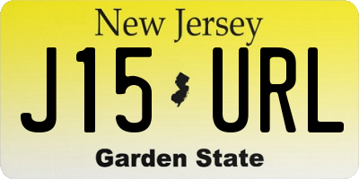 NJ license plate J15URL