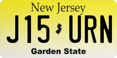 NJ license plate J15URN