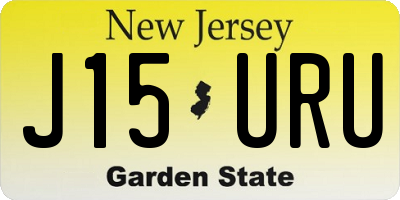 NJ license plate J15URU