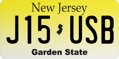 NJ license plate J15USB
