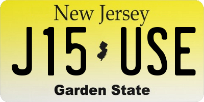NJ license plate J15USE