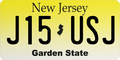NJ license plate J15USJ
