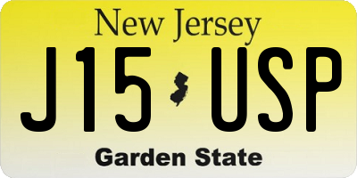 NJ license plate J15USP
