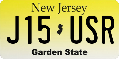 NJ license plate J15USR