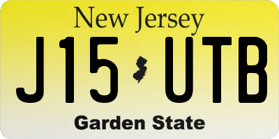 NJ license plate J15UTB