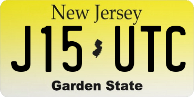 NJ license plate J15UTC