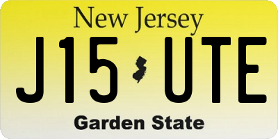 NJ license plate J15UTE