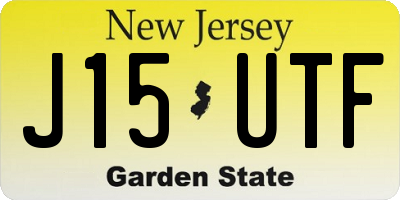 NJ license plate J15UTF