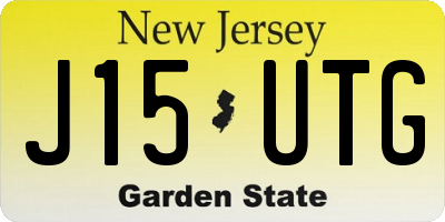 NJ license plate J15UTG