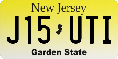 NJ license plate J15UTI