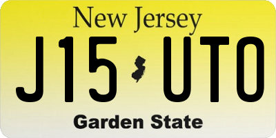 NJ license plate J15UTO
