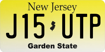 NJ license plate J15UTP