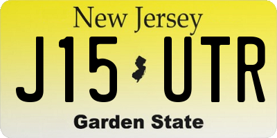 NJ license plate J15UTR