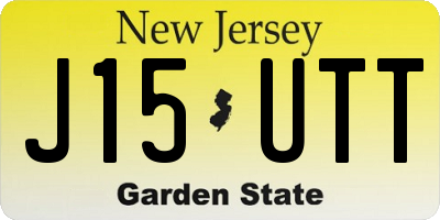 NJ license plate J15UTT