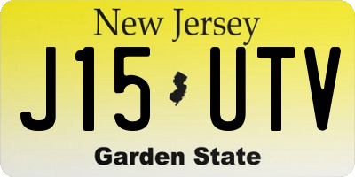NJ license plate J15UTV