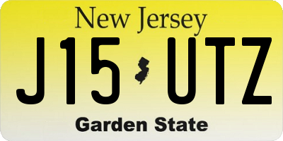NJ license plate J15UTZ