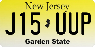 NJ license plate J15UUP
