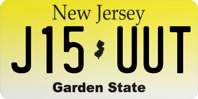 NJ license plate J15UUT