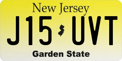 NJ license plate J15UVT