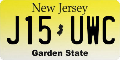 NJ license plate J15UWC