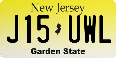 NJ license plate J15UWL
