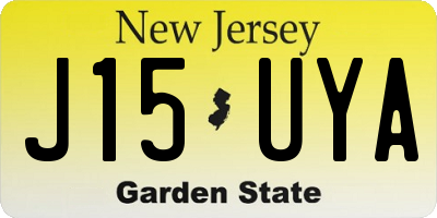 NJ license plate J15UYA