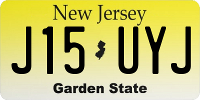 NJ license plate J15UYJ