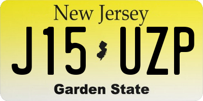 NJ license plate J15UZP