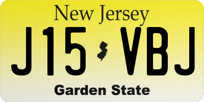 NJ license plate J15VBJ