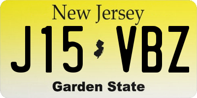 NJ license plate J15VBZ