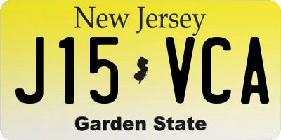 NJ license plate J15VCA