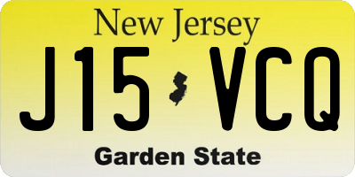 NJ license plate J15VCQ