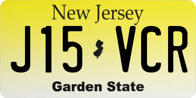 NJ license plate J15VCR