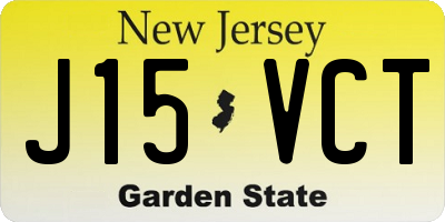NJ license plate J15VCT