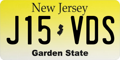 NJ license plate J15VDS
