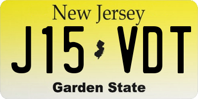 NJ license plate J15VDT