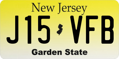 NJ license plate J15VFB