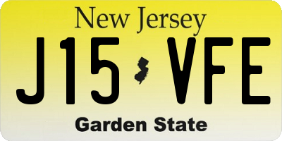 NJ license plate J15VFE